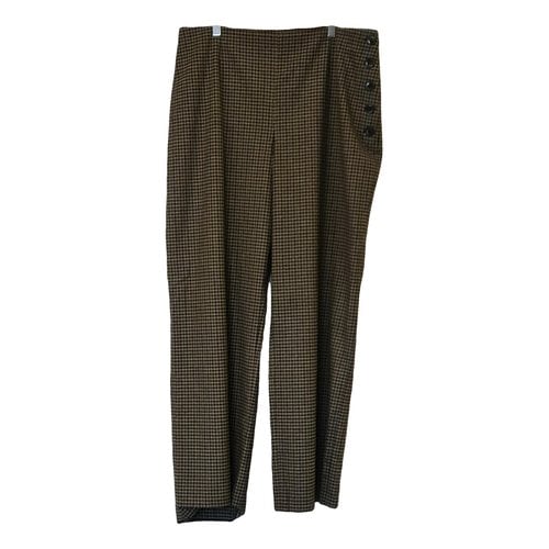 Pre-owned Whistles Wool Straight Pants In Grey