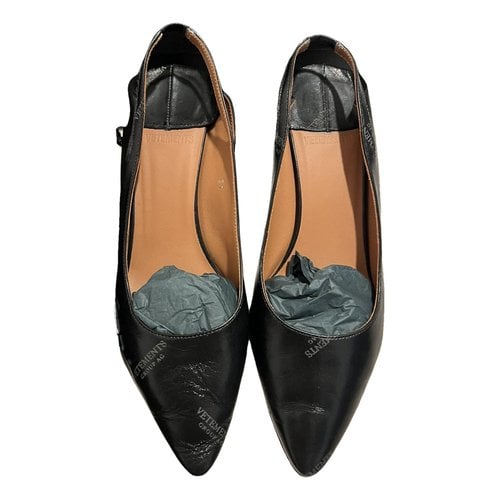 Pre-owned Vetements Leather Heels In Black