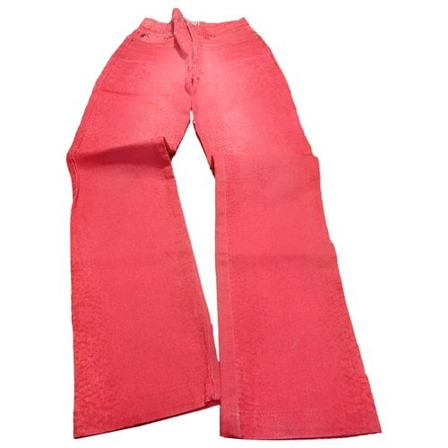 Pre-owned Roberto Cavalli Straight Jeans In Red