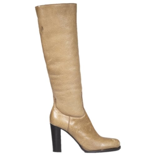 Pre-owned Jil Sander Leather Boots In Camel