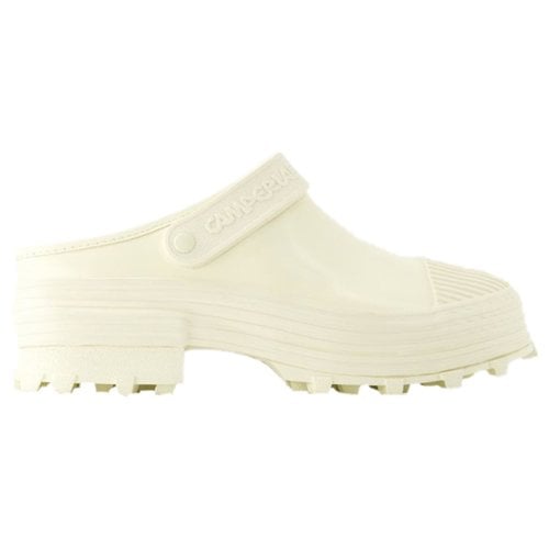 Pre-owned Camper Leather Flats In White