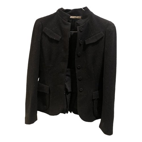 Pre-owned Bottega Veneta Wool Short Vest In Black