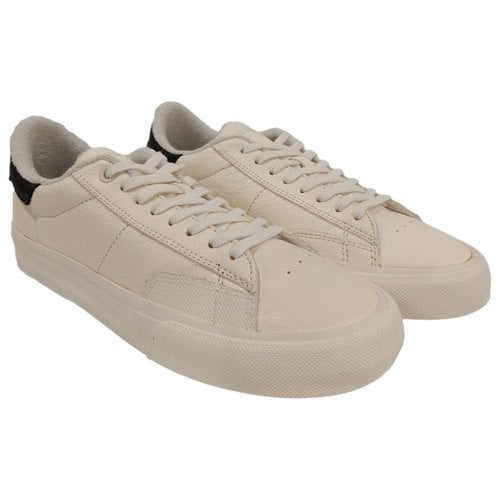 Pre-owned Heron Preston Leather Trainers In White
