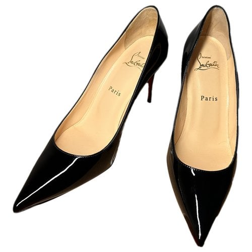 Pre-owned Christian Louboutin So Kate Patent Leather Heels In Black