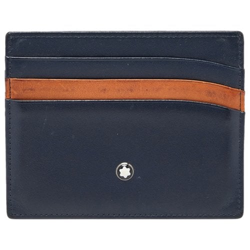Pre-owned Montblanc Leather Small Bag In Blue