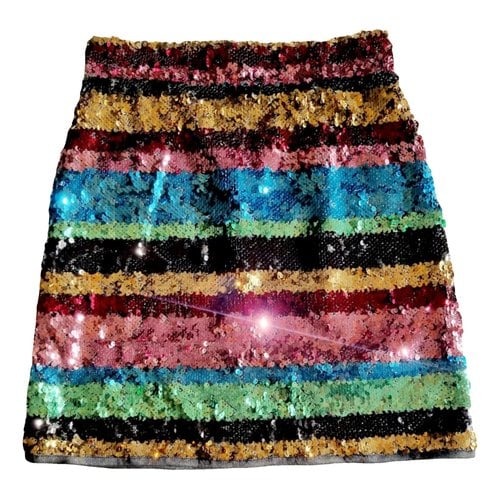 Pre-owned Claudie Pierlot Glitter Mini Skirt In Multicolour