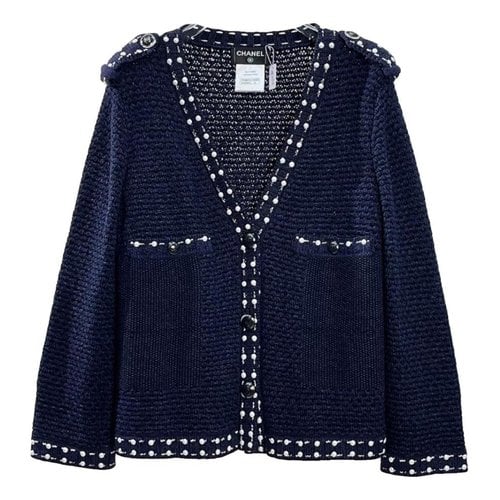 Pre-owned Chanel Cardigan In Navy