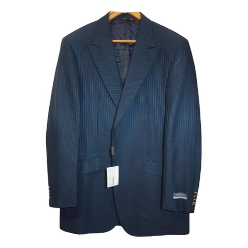 Pre-owned Guy Laroche Wool Vest In Blue