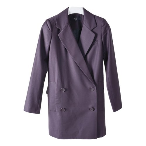 Pre-owned Tibi Wool Blazer In Purple