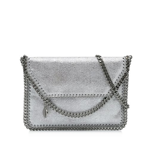 Pre-owned Stella Mccartney Falabella Cloth Crossbody Bag In Silver