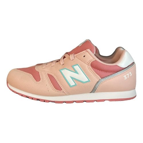 Pre-owned New Balance Vegan Leather Trainers In Pink