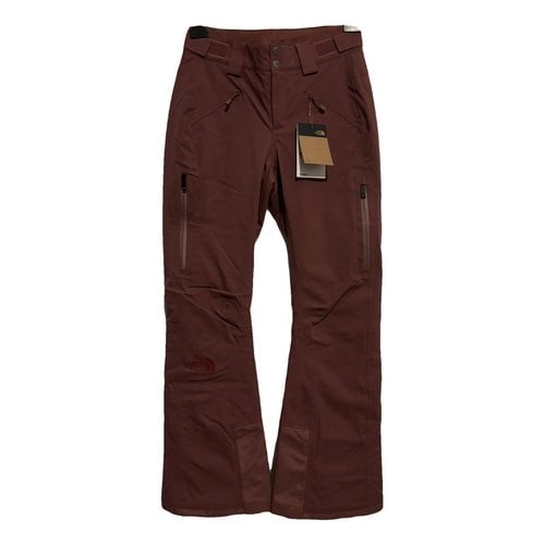 Pre-owned The North Face Trousers In Burgundy