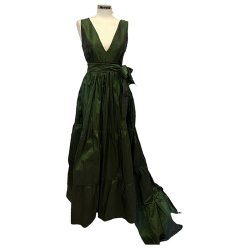 Pre-owned Matilde Cano Maxi Dress In Green