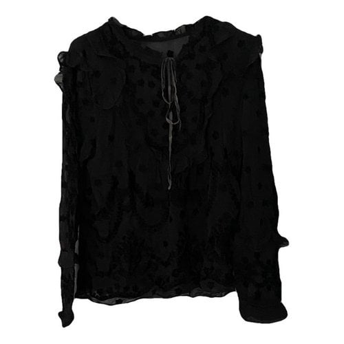 Pre-owned Needle & Thread Silk Shirt In Black