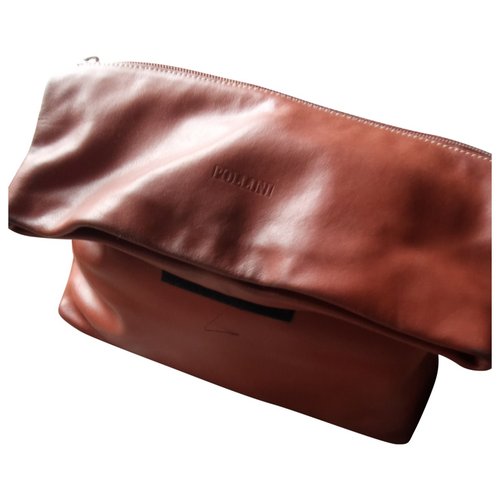 Pre-owned Pollini Leather Handbag In Orange