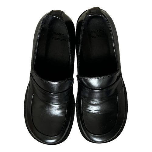 Pre-owned Amomento Leather Flats In Black