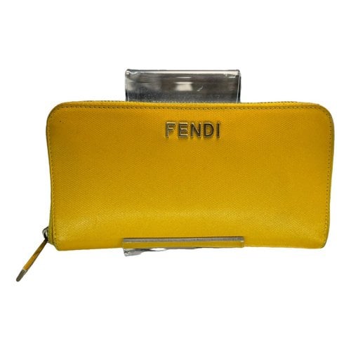 Pre-owned Fendi Leather Wallet In Yellow
