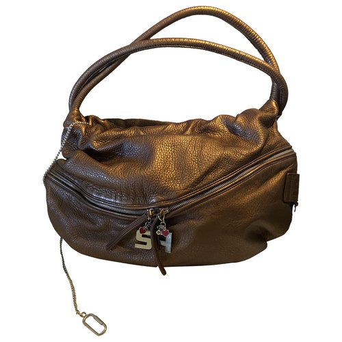 Pre-owned Sonia Rykiel Leather Handbag In Gold