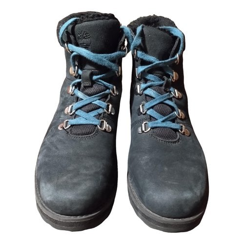 Pre-owned Timberland Boots In Blue