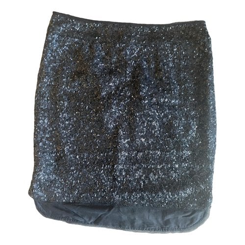 Pre-owned Zadig & Voltaire Glitter Mini Skirt In Black