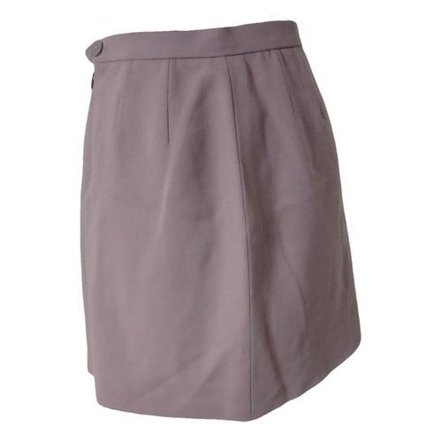 Pre-owned Dior Silk Mini Skirt In Purple