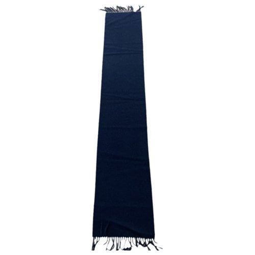 Pre-owned Fay Wool Scarf & Pocket Square In Blue