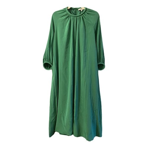 Pre-owned Tibi Silk Mid-length Dress In Green