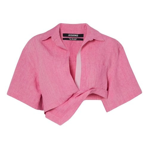 Pre-owned Jacquemus Linen Shirt In Pink