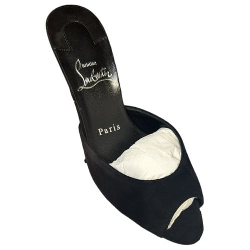 Pre-owned Christian Louboutin Mules & Clogs In Black