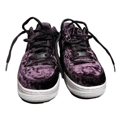 Pre-owned Nike Air Force 1 Velvet Trainers In Purple