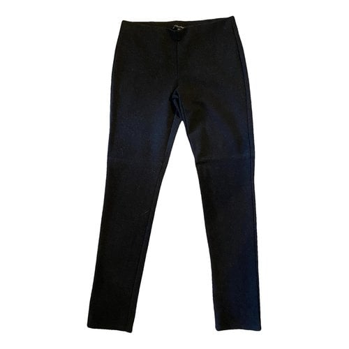 Pre-owned Eileen Fisher Slim Pants In Black
