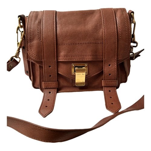 Pre-owned Proenza Schouler Ps1 Touch Leather Crossbody Bag In Brown