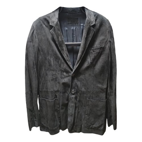 Pre-owned Prada Leather Vest In Black