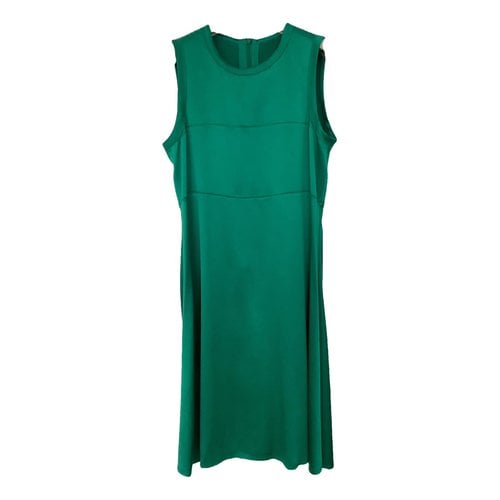 Pre-owned Joseph Silk Mid-length Dress In Green
