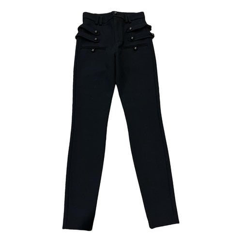 Pre-owned Isabel Marant Wool Slim Pants In Black