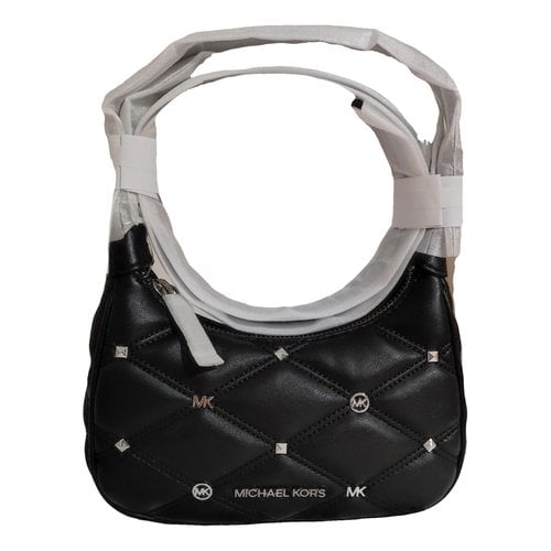 Pre-owned Michael Kors Vegan Leather Crossbody Bag In Black