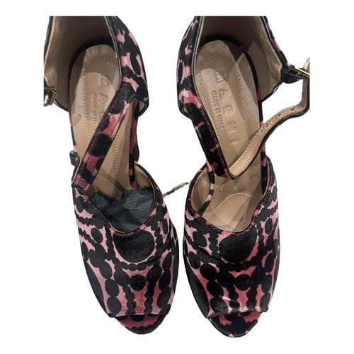 Pre-owned Marni Pony-style Calfskin Heels In Pink