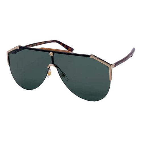Pre-owned Gucci Oversized Sunglasses In Green