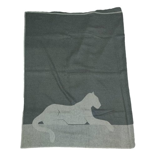 Pre-owned Cartier Cashmere Stole In Grey