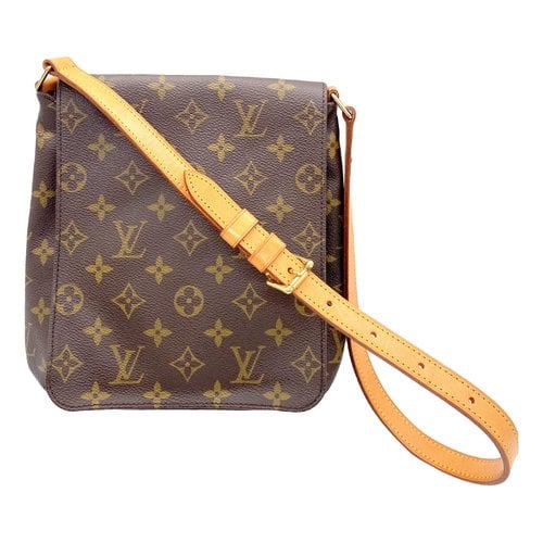 Pre-owned Louis Vuitton Salsa Leather Crossbody Bag In Brown