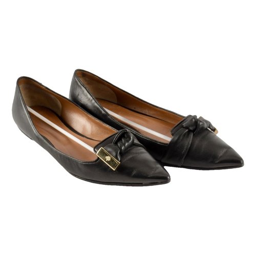 Pre-owned Mulberry Leather Flats In Black