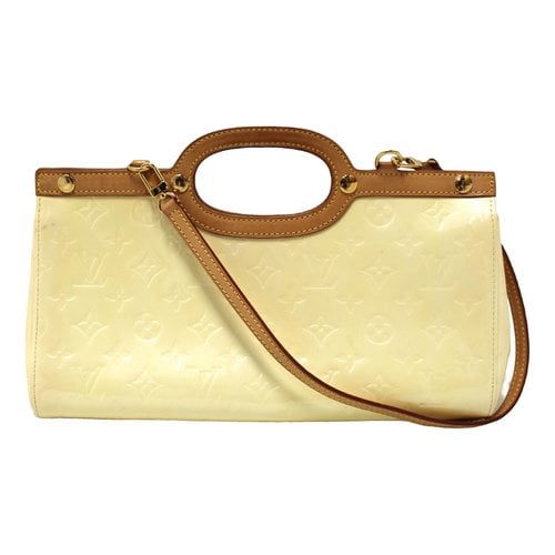 Pre-owned Louis Vuitton Roxbury Patent Leather Handbag In Yellow
