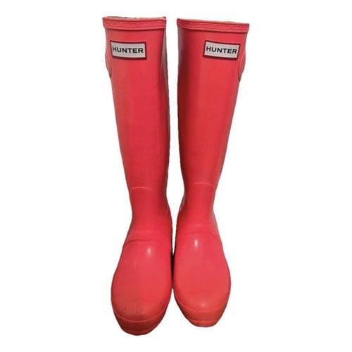Pre-owned Hunter Boots In Pink