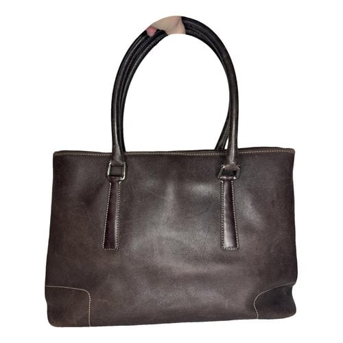 Pre-owned Coach Leather Tote In Brown