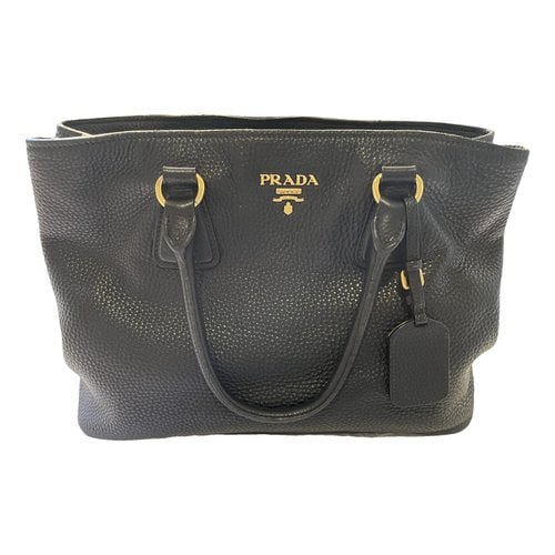Pre-owned Prada Saffiano Leather Handbag In Black