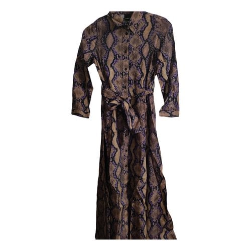 Pre-owned Pinko Maxi Dress In Brown