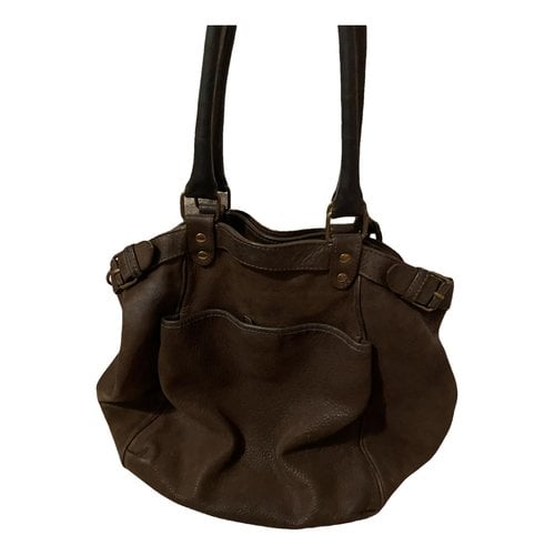 Pre-owned Vanessa Bruno Lune Leather Handbag In Brown