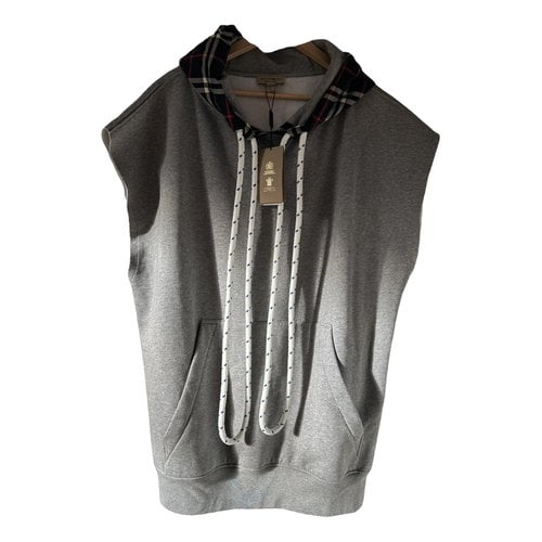 Pre-owned Burberry Jersey Top In Grey