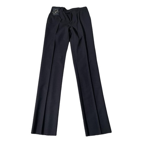 Pre-owned Fay Wool Trousers In Blue