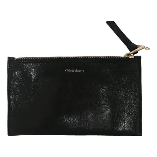 Pre-owned Vanessa Bruno Leather Clutch Bag In Black